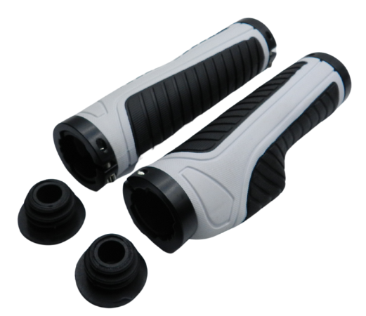 זוג גריפים נעילה סיליקון – לבן/שחור