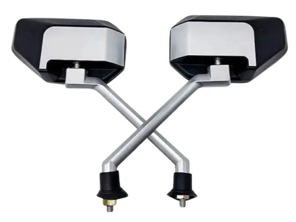 זוג מראות קמורות אלומיניום ניקל איכותי 8 מ"מ