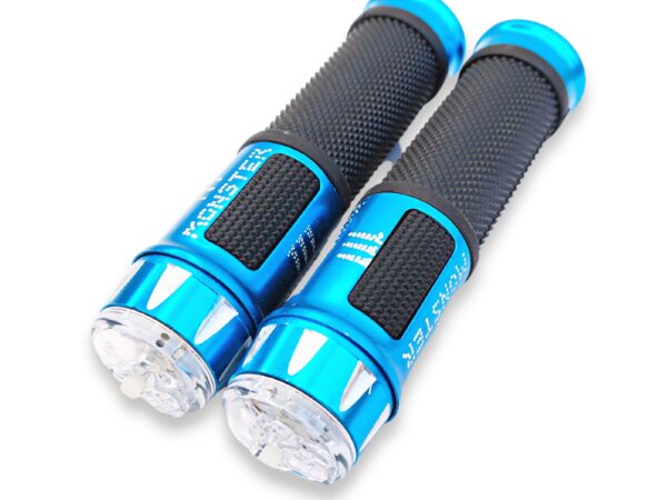 זוג גריפים ניקל במגוון צבעים עם תאורת לד צדדית