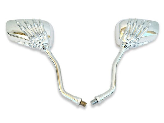 זוג מראות אלומיניום ניקל טקסטורה שלד